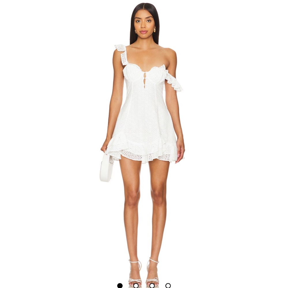 Camila Coelho Cecilie Mini Dress in White NWT size xs